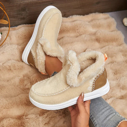 Bottes d'Hiver pour Femmes avec Doublure en Peluche