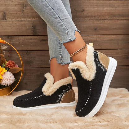 Bottes d'Hiver pour Femmes avec Doublure en Peluche
