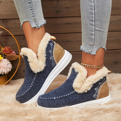 Bottes d'Hiver pour Femmes avec Doublure en Peluche