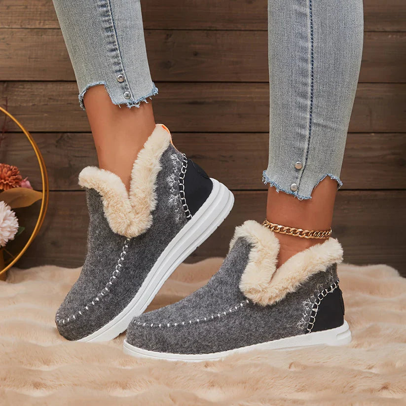 Bottes d'Hiver pour Femmes avec Doublure en Peluche