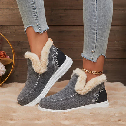 Bottes d'Hiver pour Femmes avec Doublure en Peluche