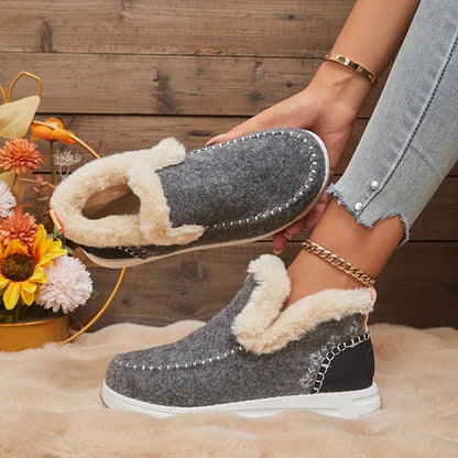Bottes d'Hiver pour Femmes avec Doublure en Peluche