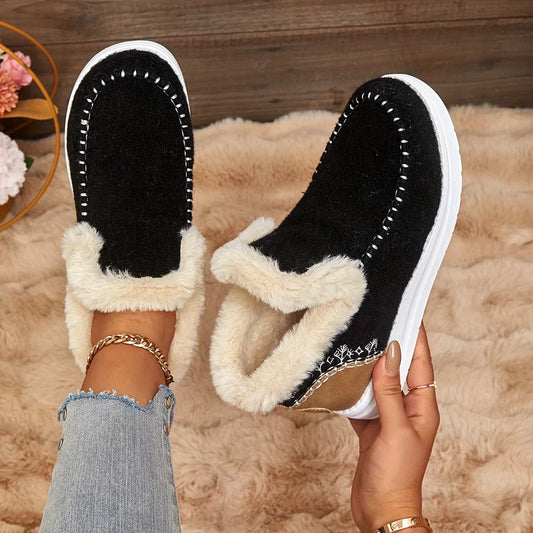 Bottes d'Hiver pour Femmes avec Doublure en Peluche